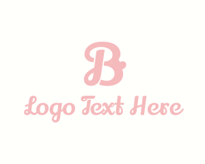 Cute Heart Cursive logo design