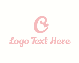 Cute Heart Cursive logo design