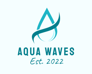 Aqua Water Droplet logo design