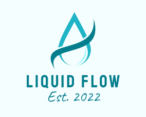 Aqua Water Droplet logo design