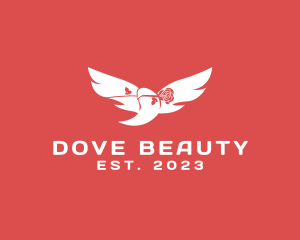 Dove Bird Rose logo design