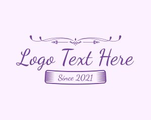 Purple Feminine Text logo