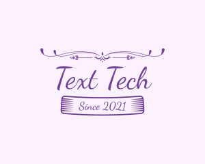 Purple Feminine Text logo