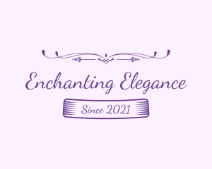 Purple Feminine Boutique logo design