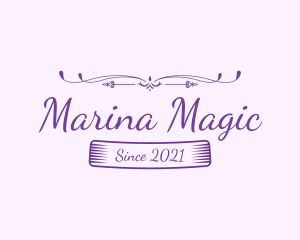 Purple Feminine Boutique logo design