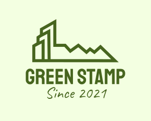 Green Building Tower logo design