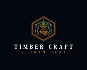 Lumberjack Forest Axe logo design