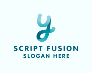 Cursive Ribbon Script Loop logo