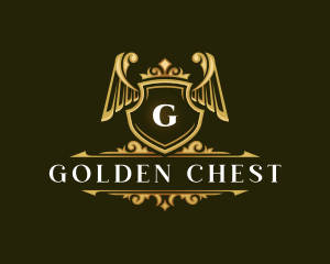 Crown Wings Crest logo design