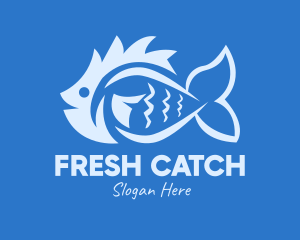 Blue Fish Market logo design