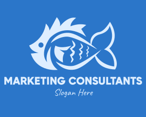 Blue Fish Market logo design