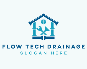 House Plumbing Tools logo design