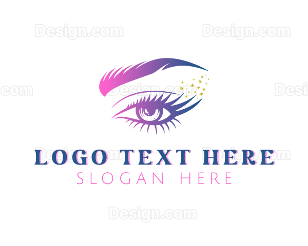 Eyelash Makeup Cosmetics Logo