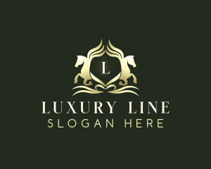 Premium Luxury Pegasus logo design