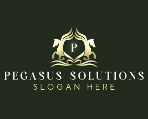 Premium Luxury Pegasus logo design