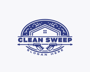 Clean Sanitation Pressure Washer logo design