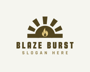 Brick Fireplace Oven logo design