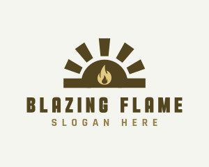 Brick Fireplace Oven logo design