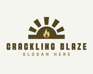 Brick Fireplace Oven logo design