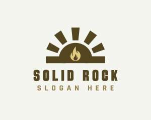 Brick Fireplace Oven logo design