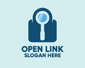 Magnifying Glass Padlock logo design