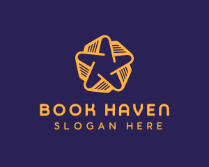 Golden Star Book logo design