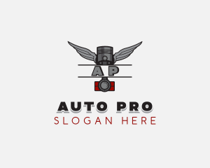 Piston Auto Mechanic logo design