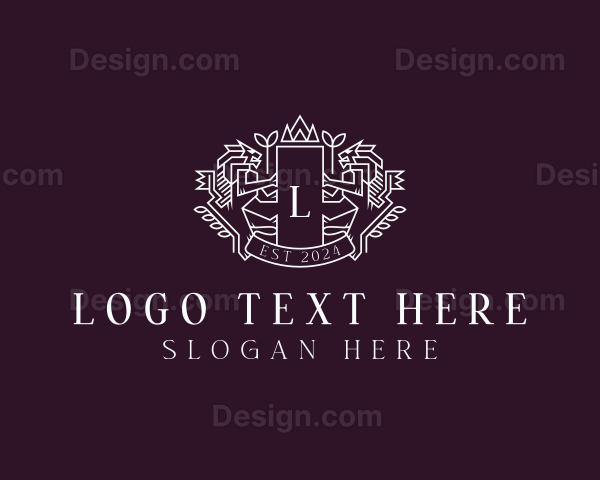 Luxury Lion Heraldry Logo