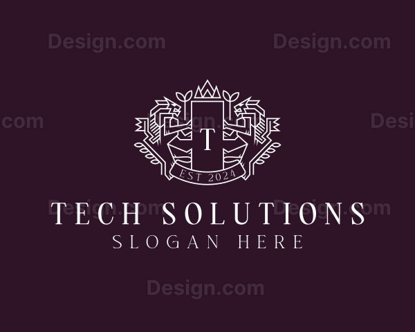 Luxury Lion Heraldry Logo