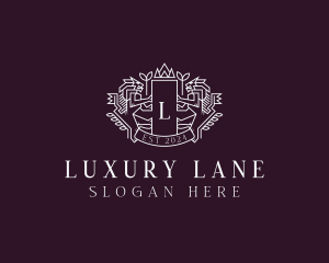 Luxury Lion Heraldry logo design