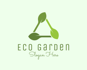 Organic Triangle Leaf  logo design