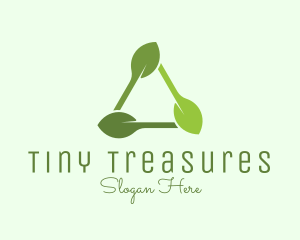 Organic Triangle Leaf  logo design