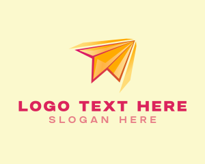 Paper Plane Transport Courier  logo