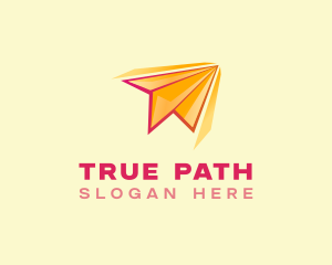 Paper Plane Transport Courier  Logo