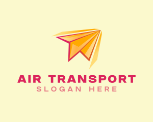 Paper Plane Transport Courier  logo design