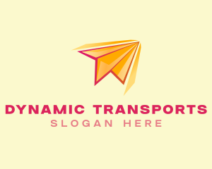 Paper Plane Transport Courier  logo design