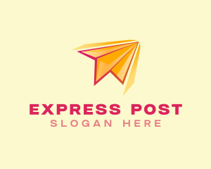 Paper Plane Transport Courier  logo design