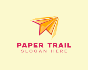 Paper Plane Transport Courier  logo design