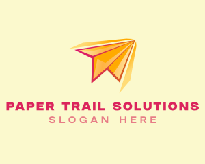 Paper Plane Transport Courier  logo design