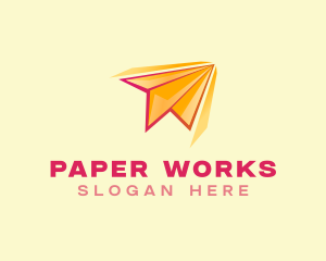 Paper Plane Transport Courier  logo design