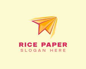 Paper Plane Transport Courier  logo design