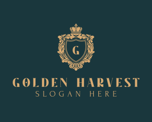 Golden Shield Royalty logo design