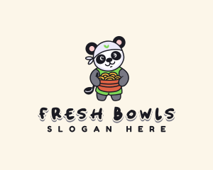 Chef Panda Ramen Bowl logo design