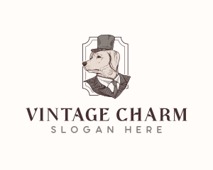 Vintage Pet Dog  logo design