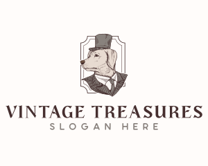 Vintage Pet Dog  logo design