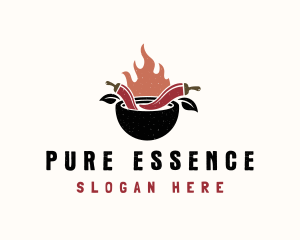 Flaming Spicy Bowl logo design