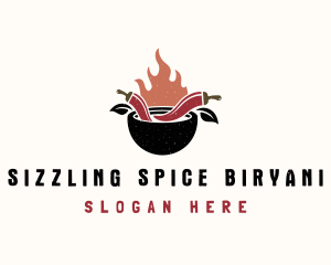 Flaming Spicy Bowl logo design