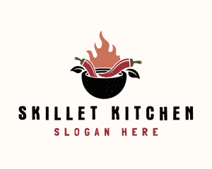 Flaming Spicy Bowl logo design