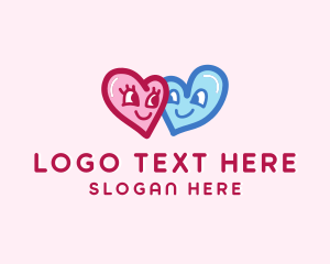 Marriage - Heart Couple Lover logo design