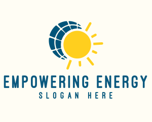 Energy Solar Panel Power logo design